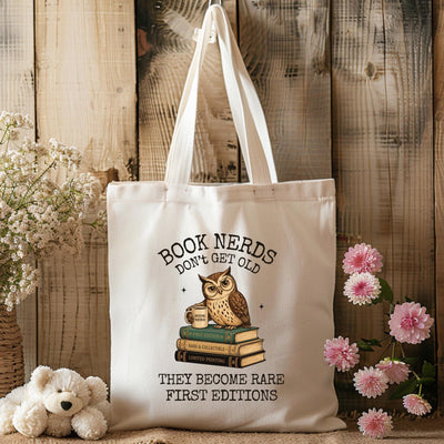 Book Nerd Owl Tote Bag