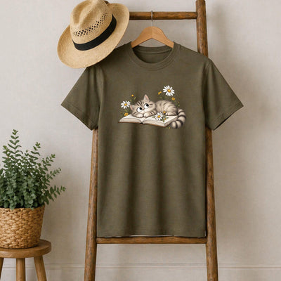 Bookish Cat Reader T-Shirt