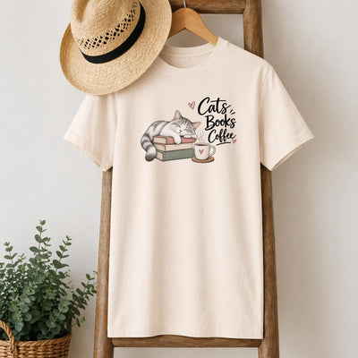 Cats, Books and Coffee T-Shirt