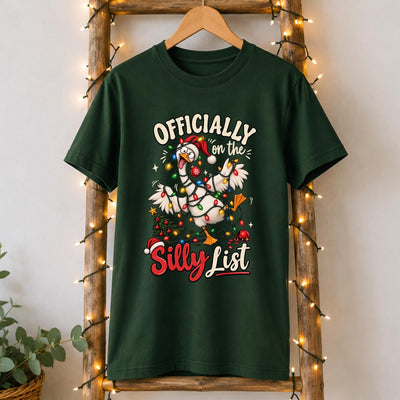 Officially on the Silly List Christmas T-Shirt