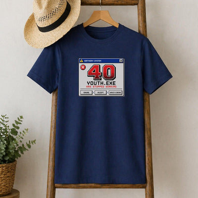 Youth.exe Stopped Working 40th Birthday T-Shirt