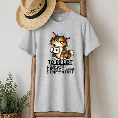 Sarcastic To-Do List Cat T-Shirt