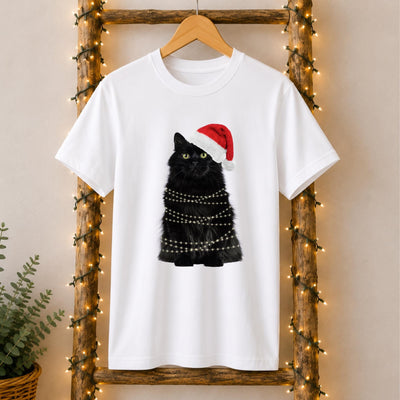 Festive Christmas Cat T-Shirt