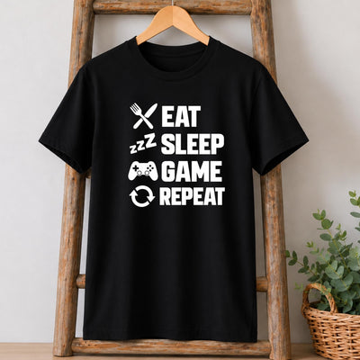 Eat Sleep Game Repeat T-Shirt