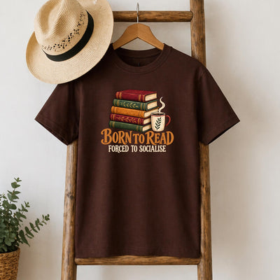 Born to Read, Forced to Socialise T-Shirt