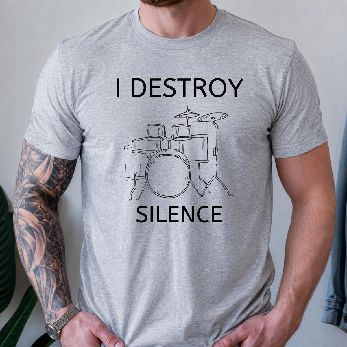 I Destroy Silence Drummer T-Shirt