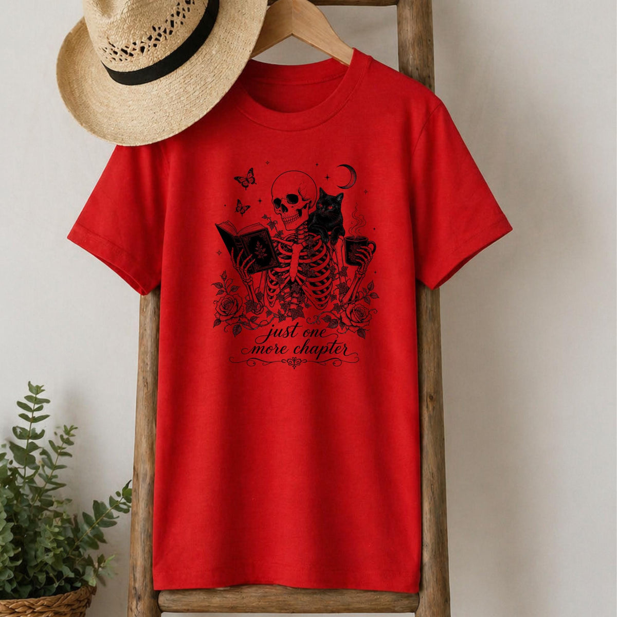 Just One More Chapter Skeleton T-Shirt