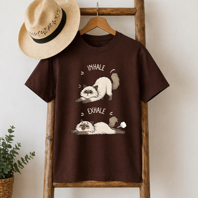 Inhale Exhale Cat Yoga T-Shirt