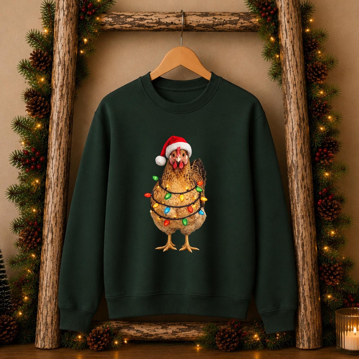 Santa Hen Christmas Sweatshirt