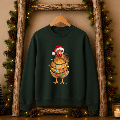 Santa Hen Christmas Sweatshirt