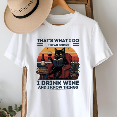 That's What I Do Reading Cat T-Shirt