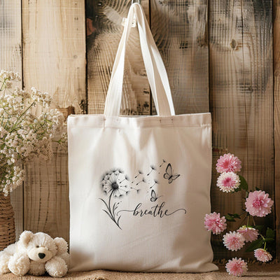 Breathe Dandelion Tote Bag