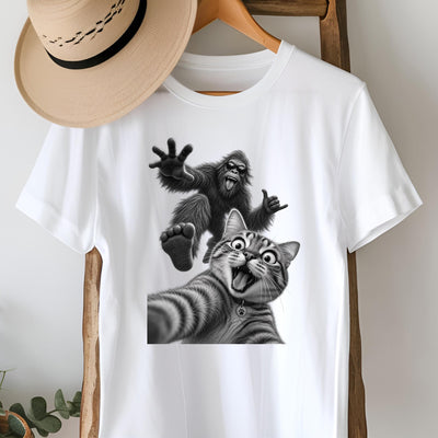 Bigfoot Selfie Cat T-Shirt
