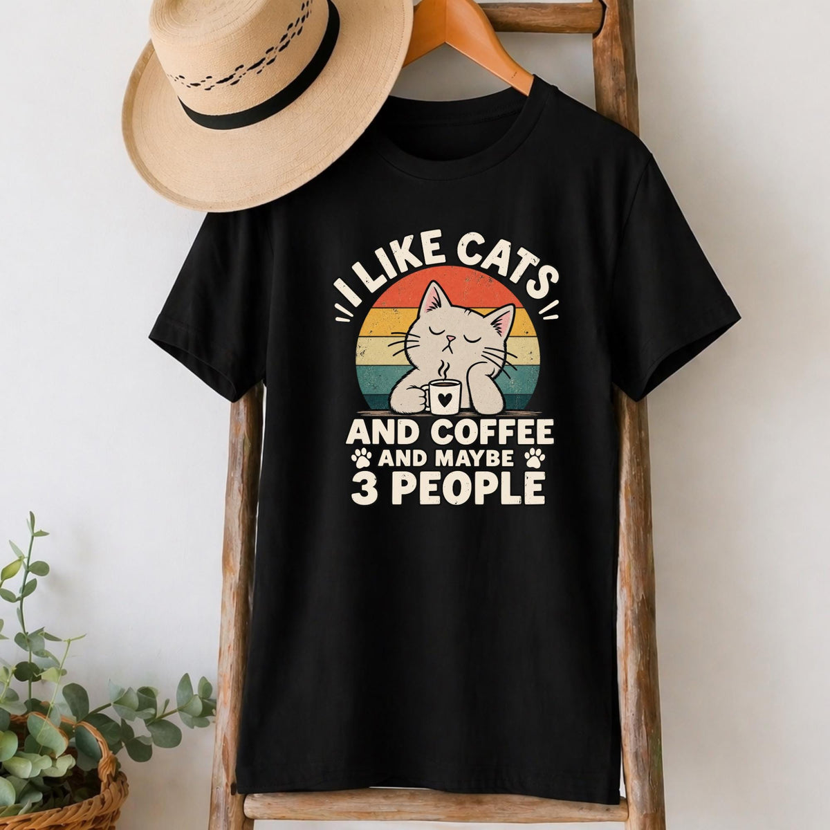 I Like Cats and Coffee T-Shirt