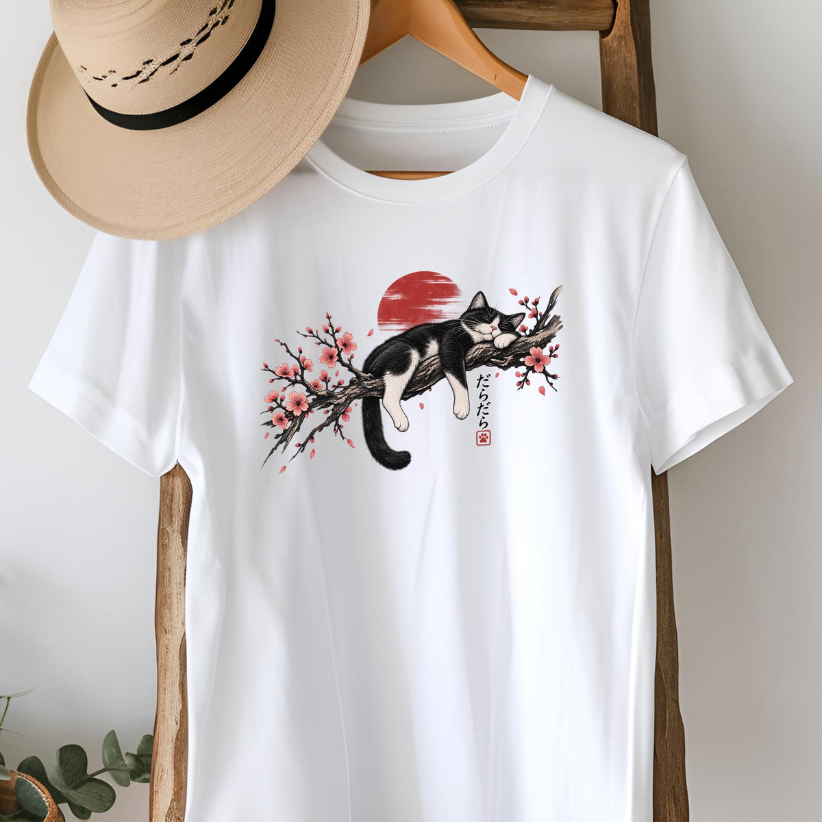 Japanese Sleeping Cat T-Shirt
