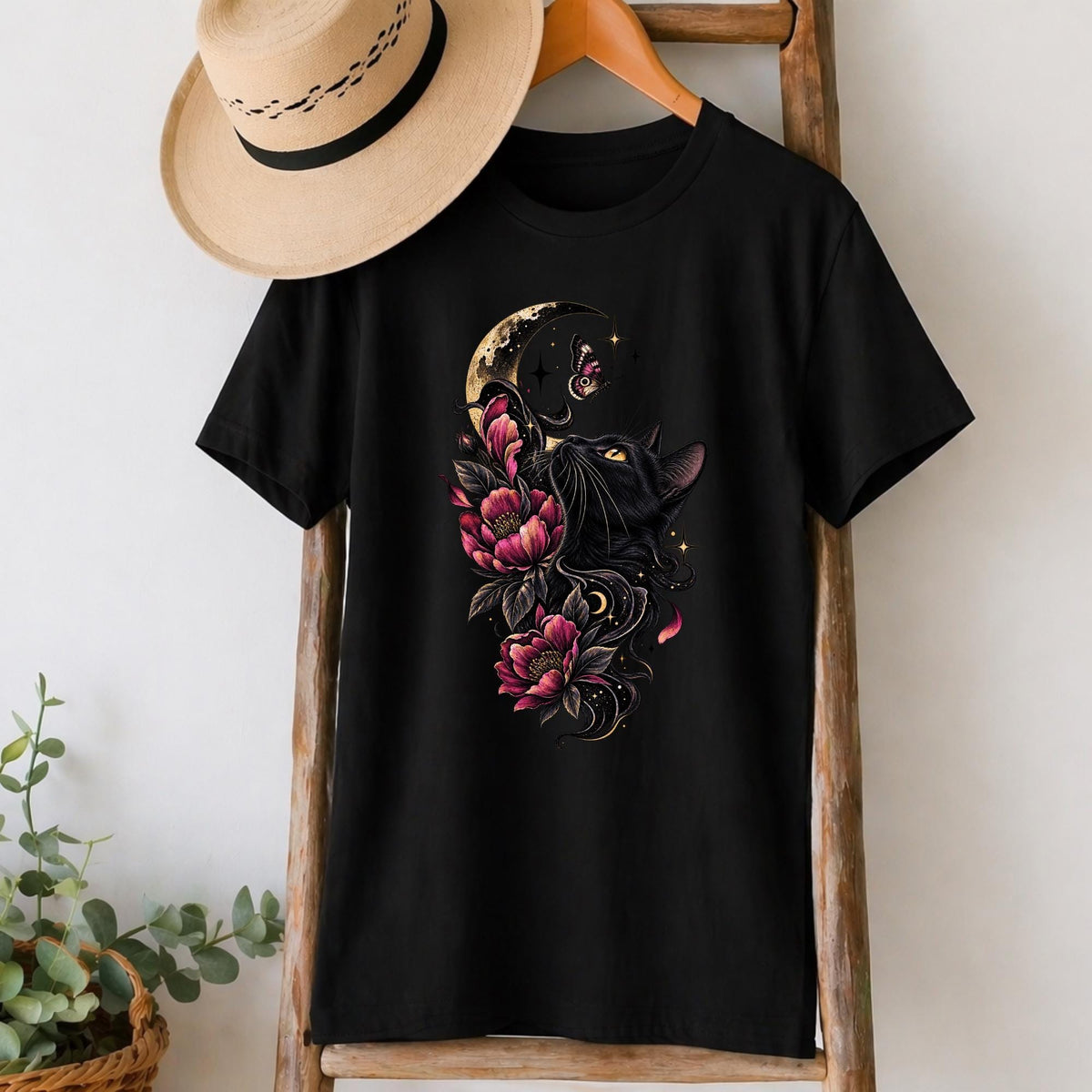 Black Cat Moon T-Shirt