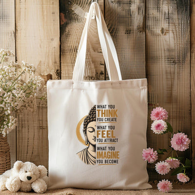 What You Think You Create Buddha Tote Bag