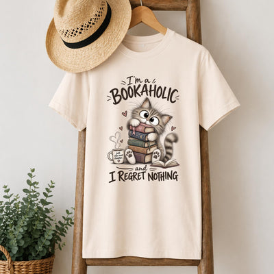 Bookaholic Cat T-Shirt