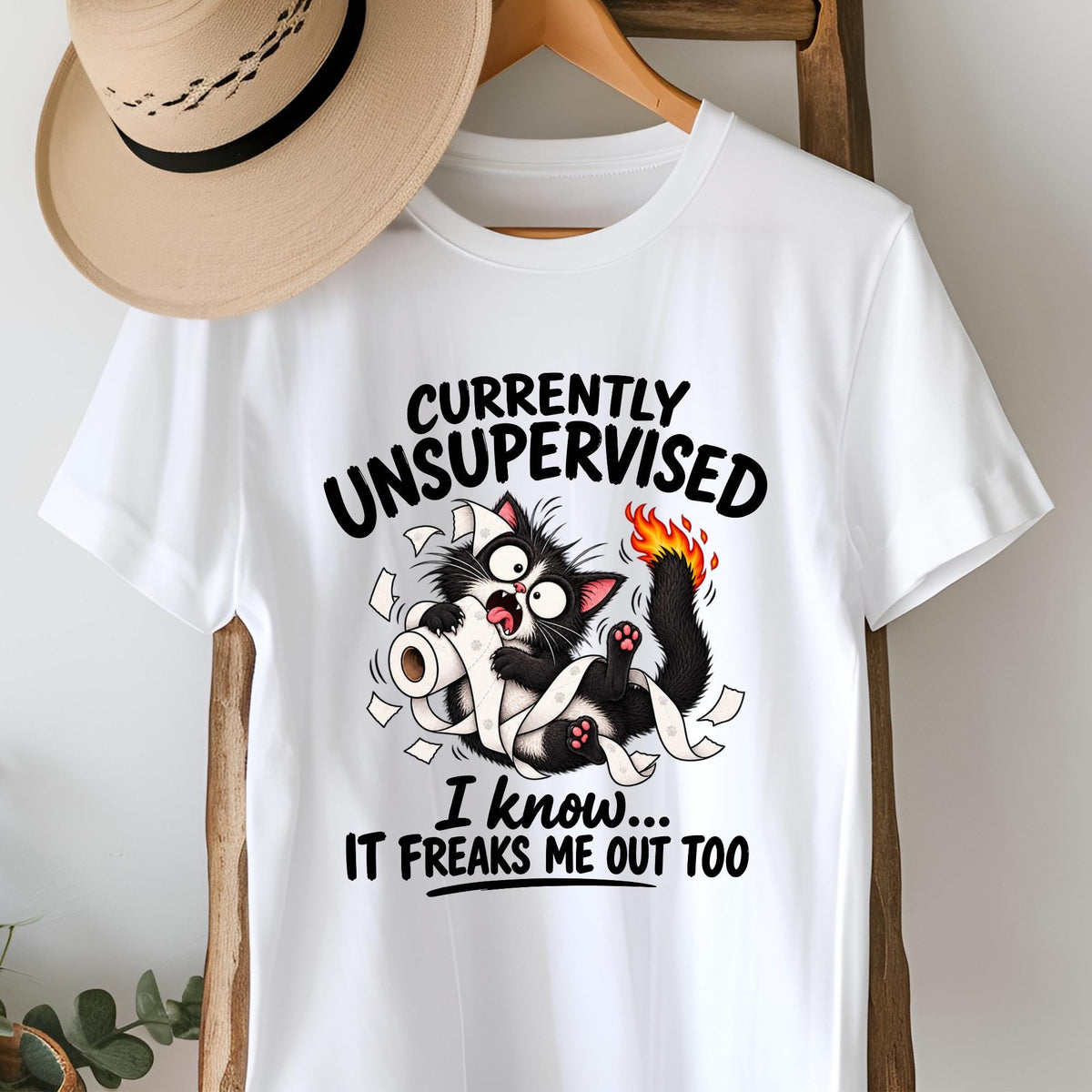 Currently Unsupervised Cat T-Shirt
