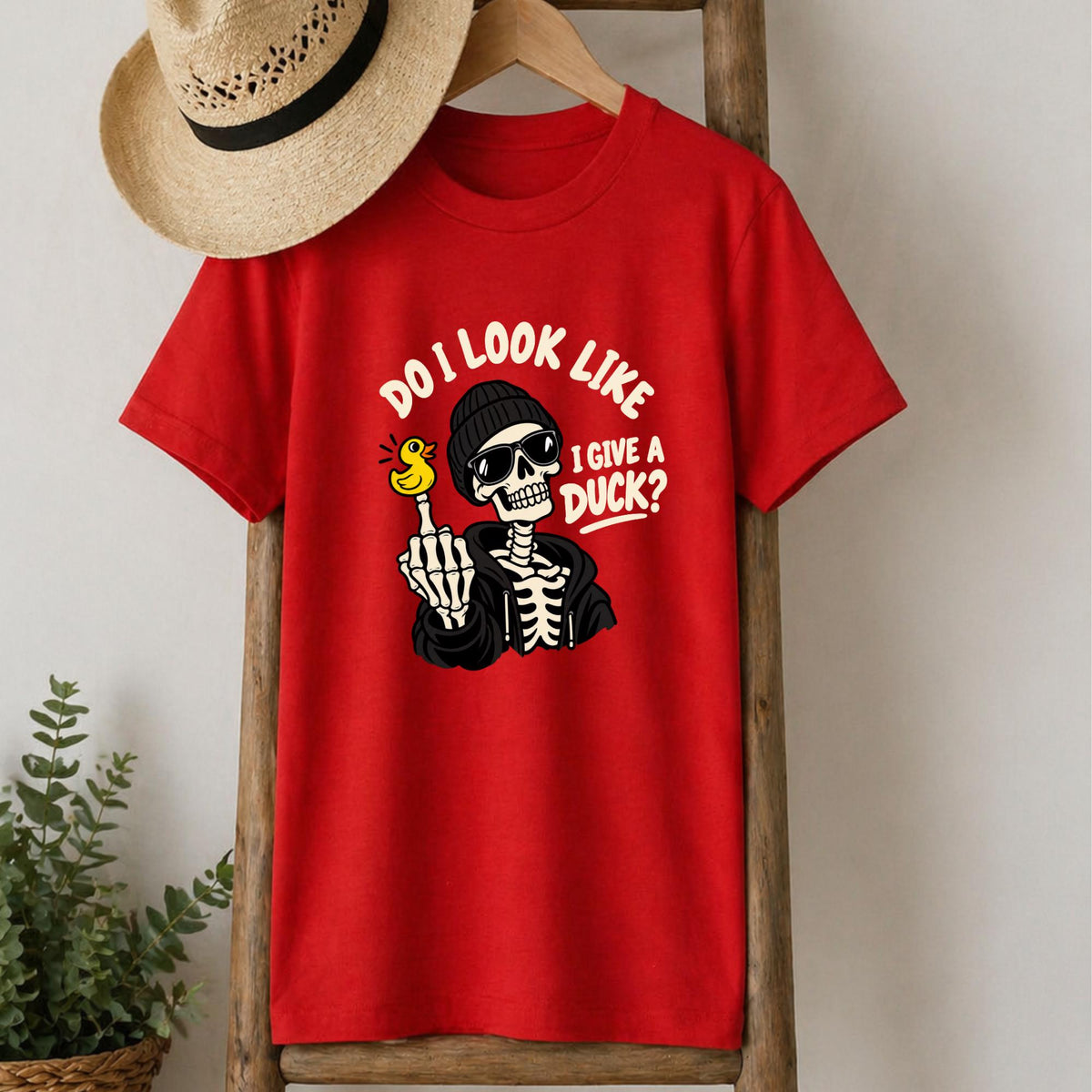 Do I Look Like I Give a Duck Skeleton T-Shirt