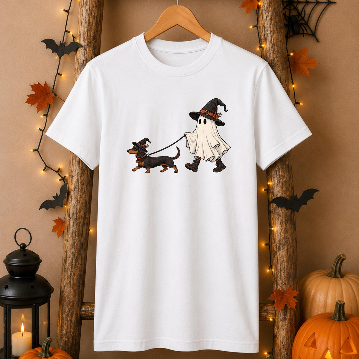 Halloween Ghost Dachshund T-Shirt