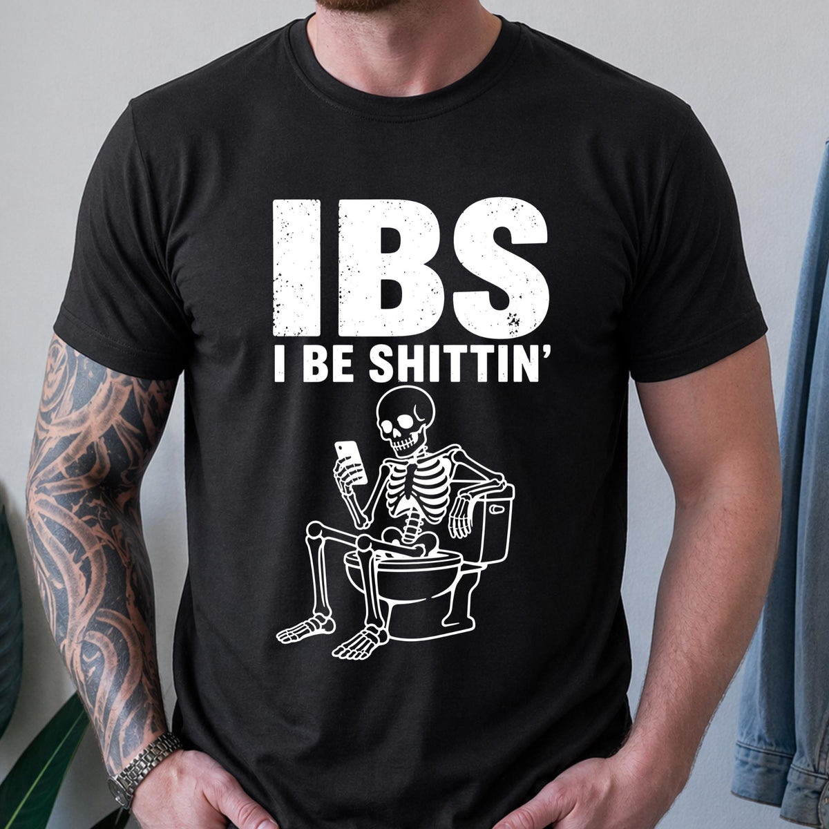 IBS Skeleton T-Shirt in Black