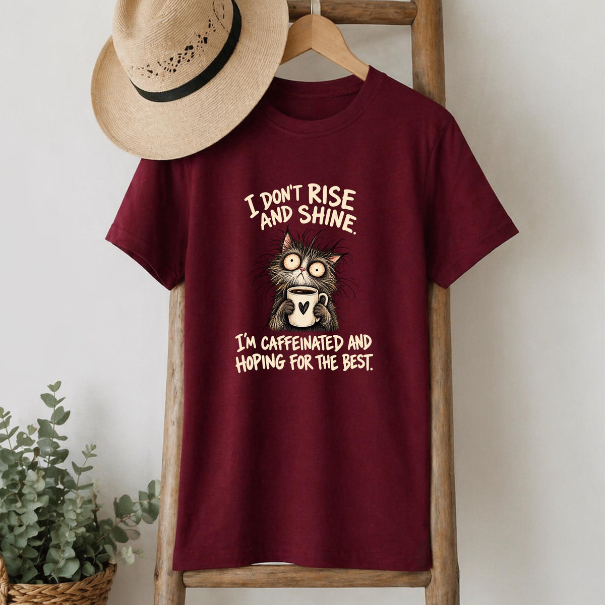 Morning Coffee Cat T-Shirt