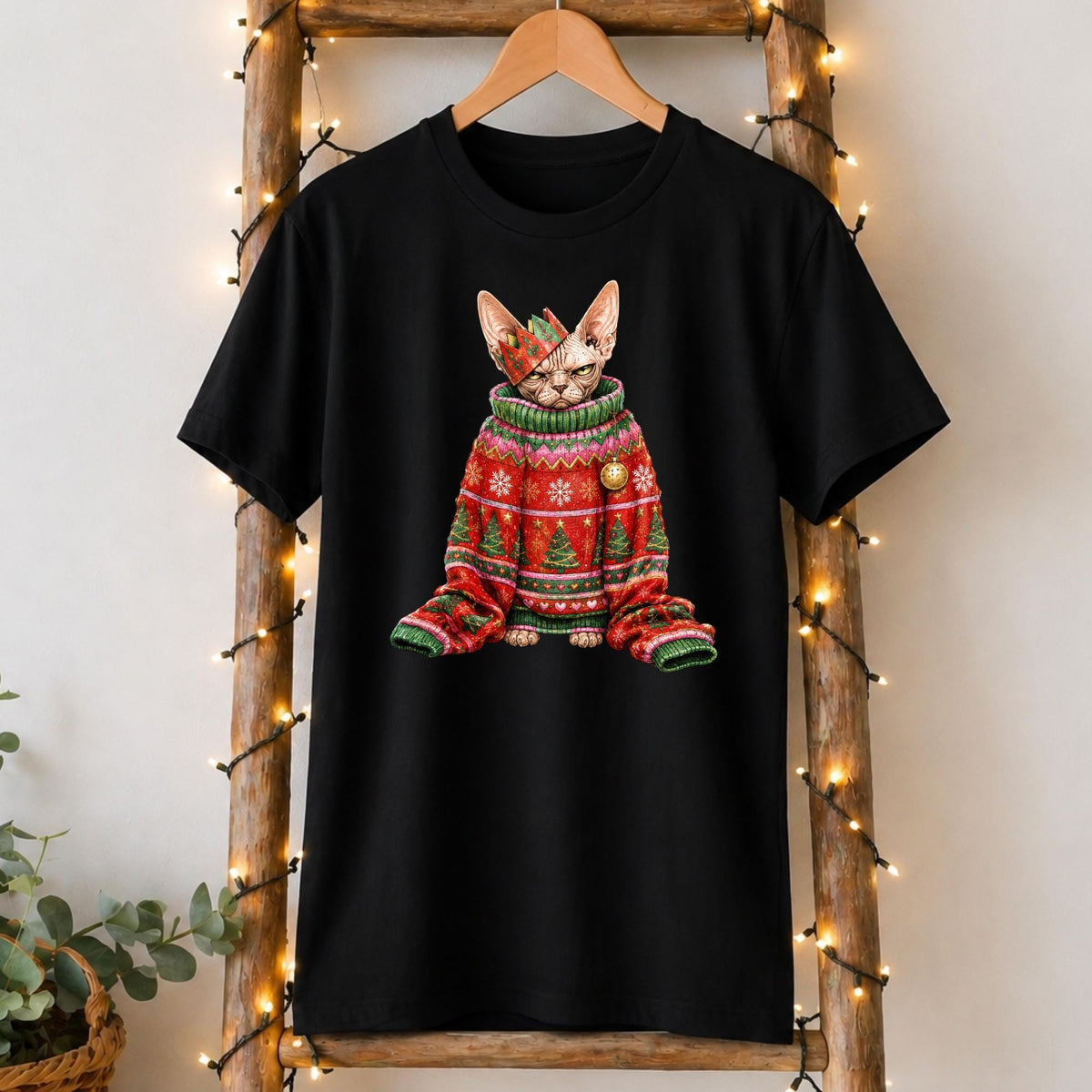 Grumpy Sphynx Christmas T-Shirt