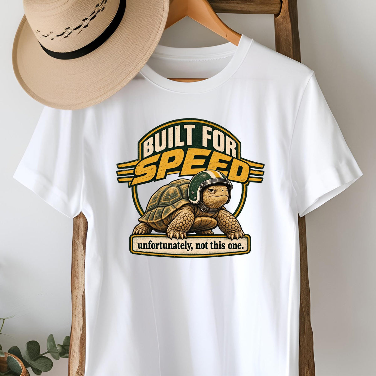 Built for Speed Tortoise T-Shirt in White