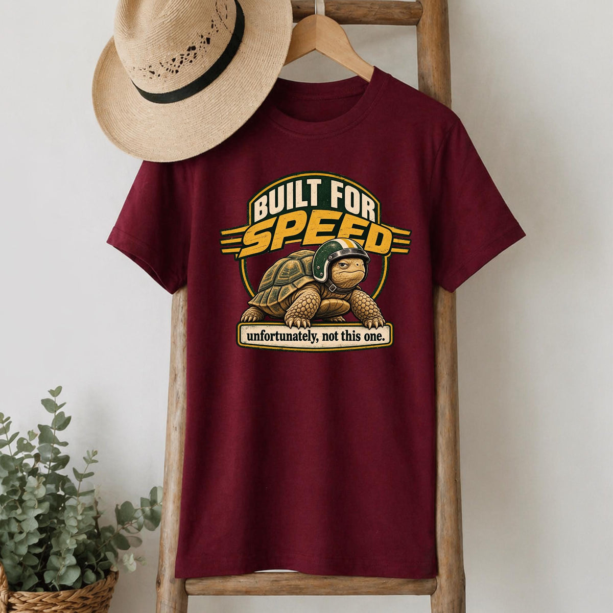 Built for Speed Tortoise T-Shirt in Maroon