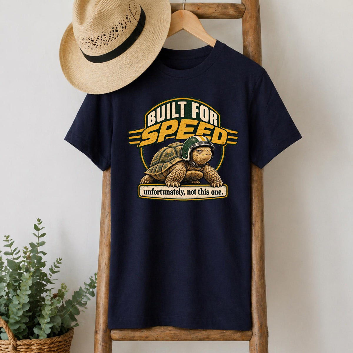 Built for Speed Tortoise T-Shirt in Navy