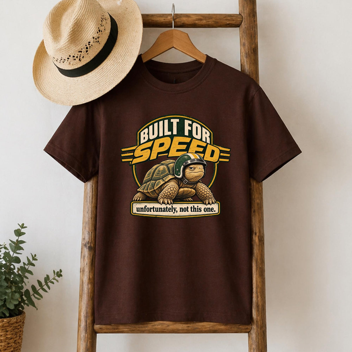 Built for Speed Tortoise T-Shirt in Brown