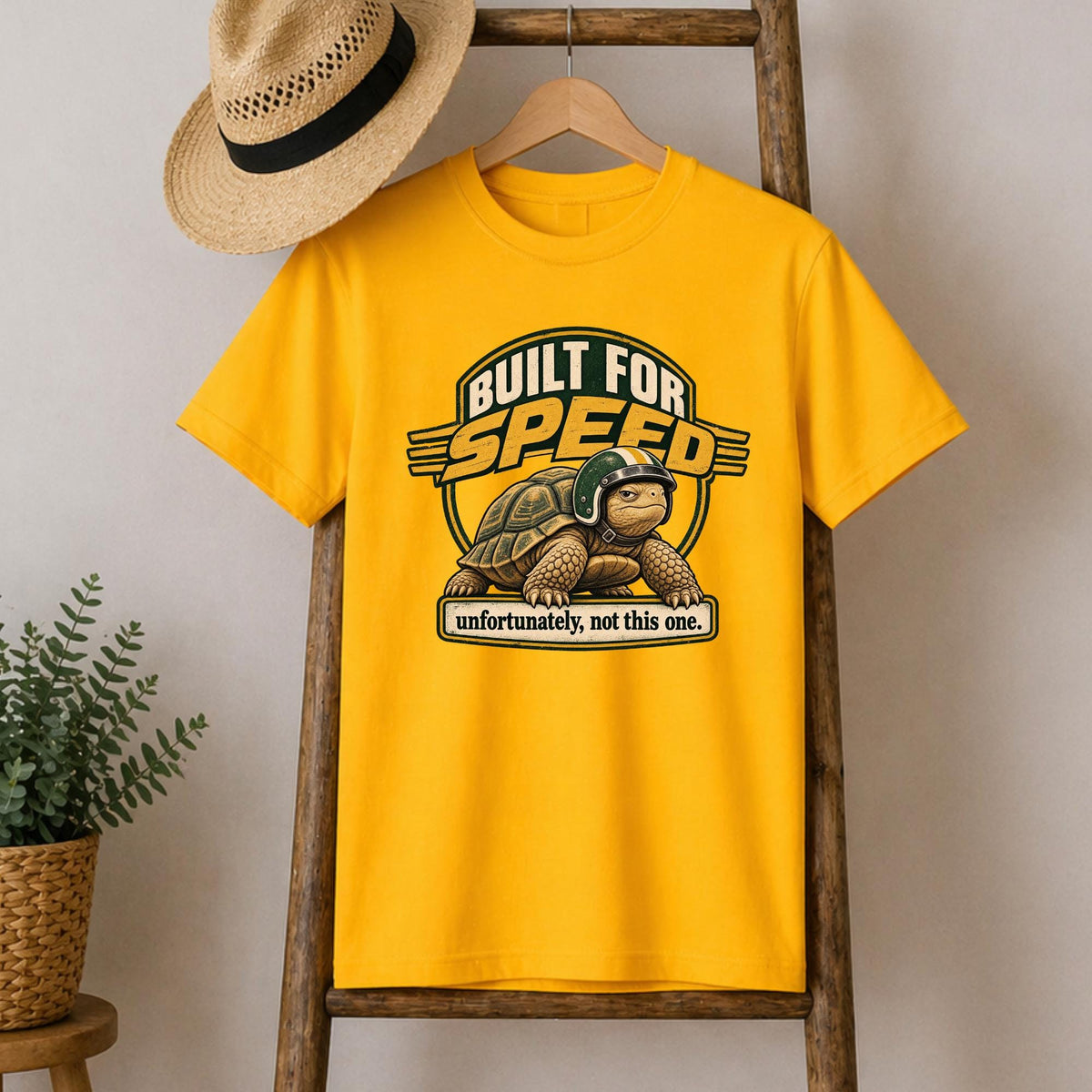Built for Speed Tortoise T-Shirt in Yellow