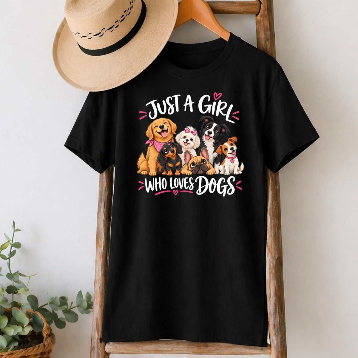 Just a Girl Who Loves Dogs T-Shirt