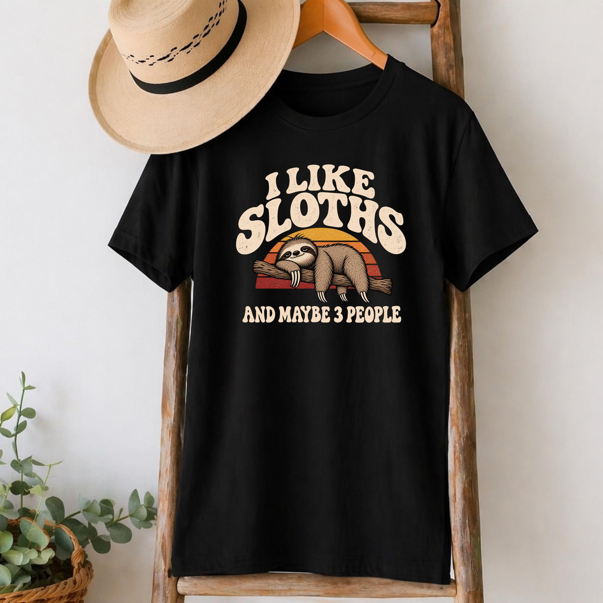 I Like Sloths and Maybe 3 People T-Shirt