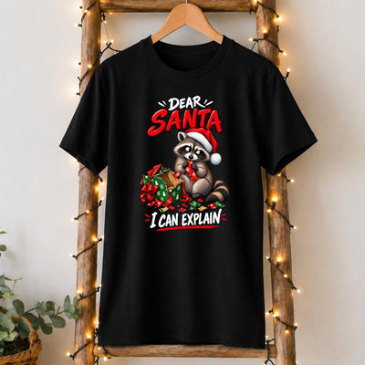 Dear Santa, I Can Explain Raccoon T-Shirt