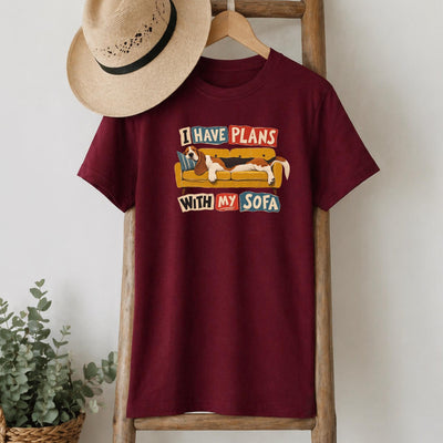 I Have Plans With My Sofa Basset Hound T-Shirt