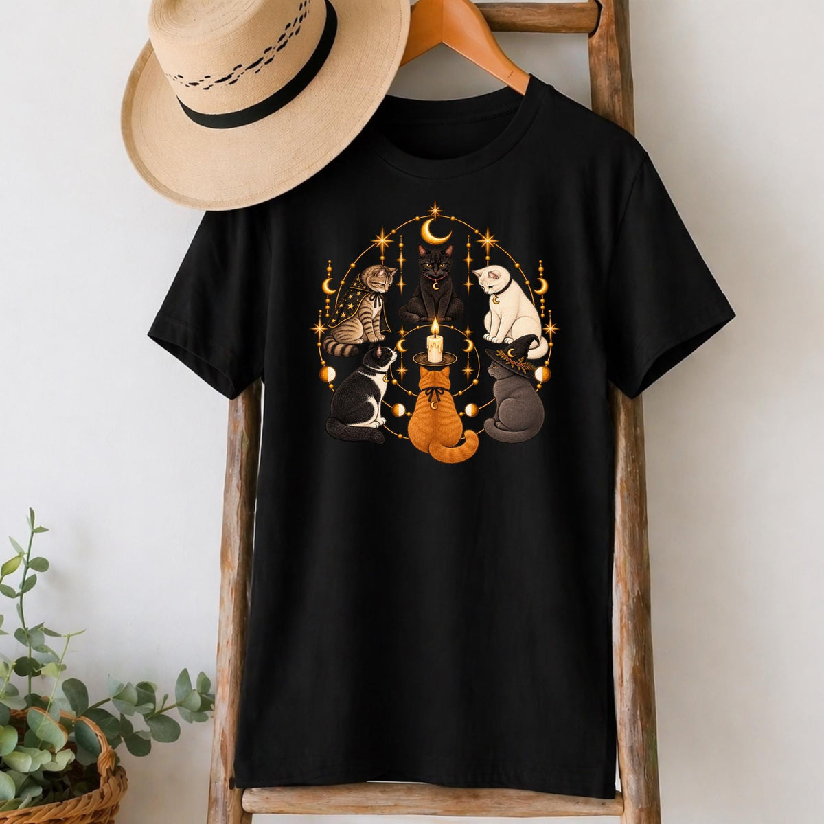 Witchy Celestial Cats T-Shirt