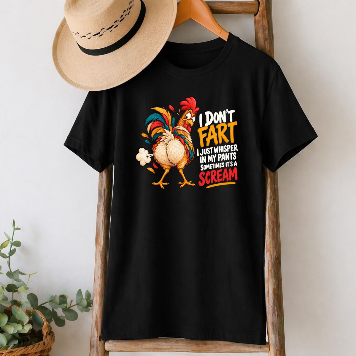I Don't Fart Rooster T-Shirt