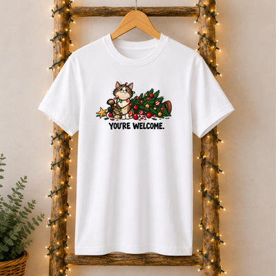 You're Welcome Christmas Cat T-Shirt