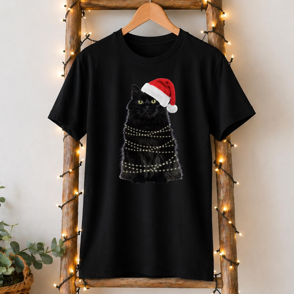 Festive Christmas Cat T-Shirt