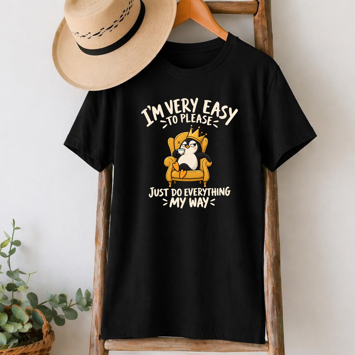 Easy to Please Penguin T-Shirt