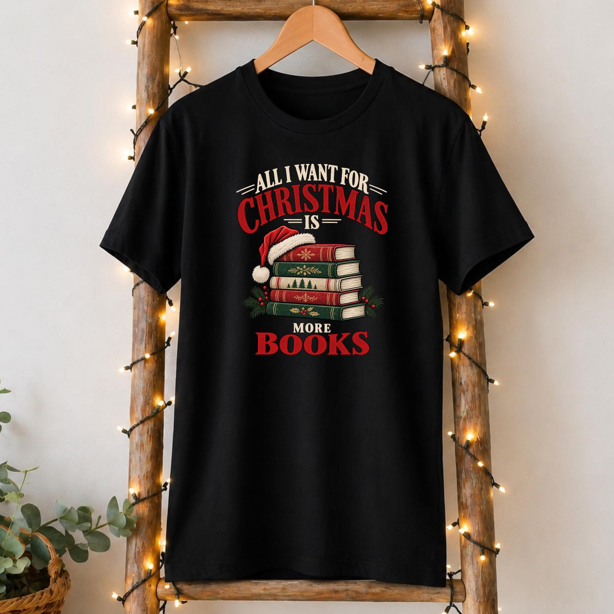 Christmas Book Lover T-Shirt