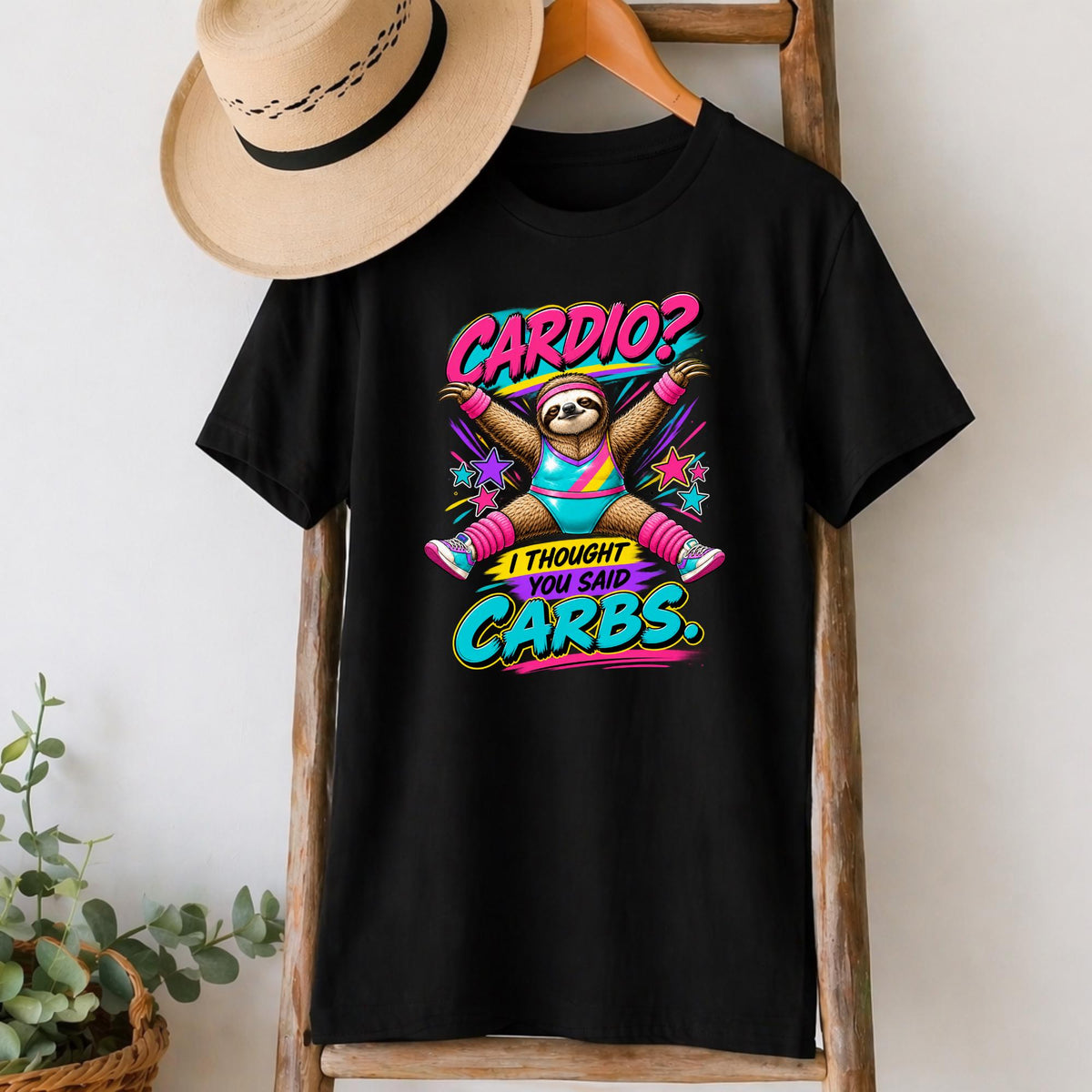 Cardio? I Thought You Said Carbs Sloth T-Shirt
