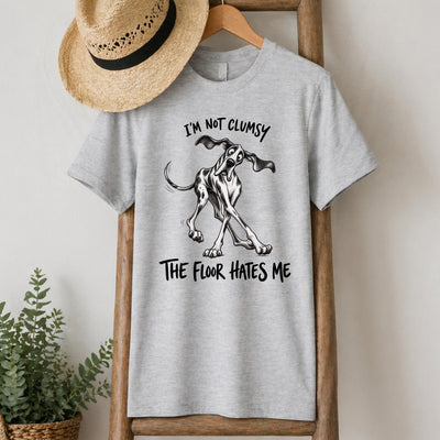 I'm Not Clumsy, the Floor Hates Me Dog T-Shirt