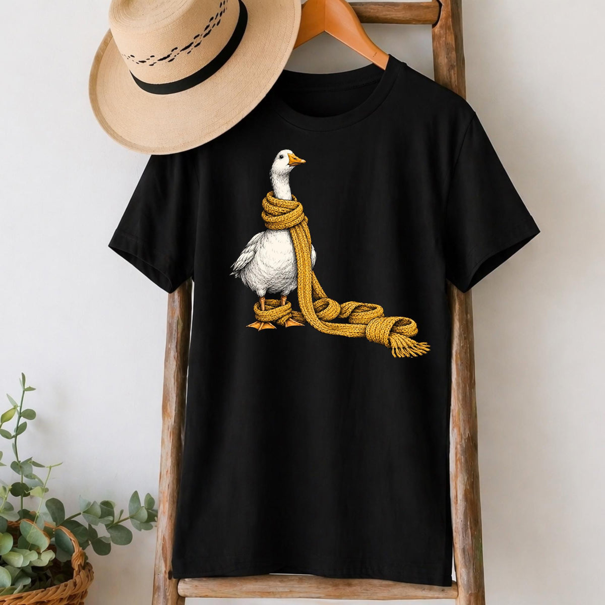Yellow Scarf Goose T-Shirt