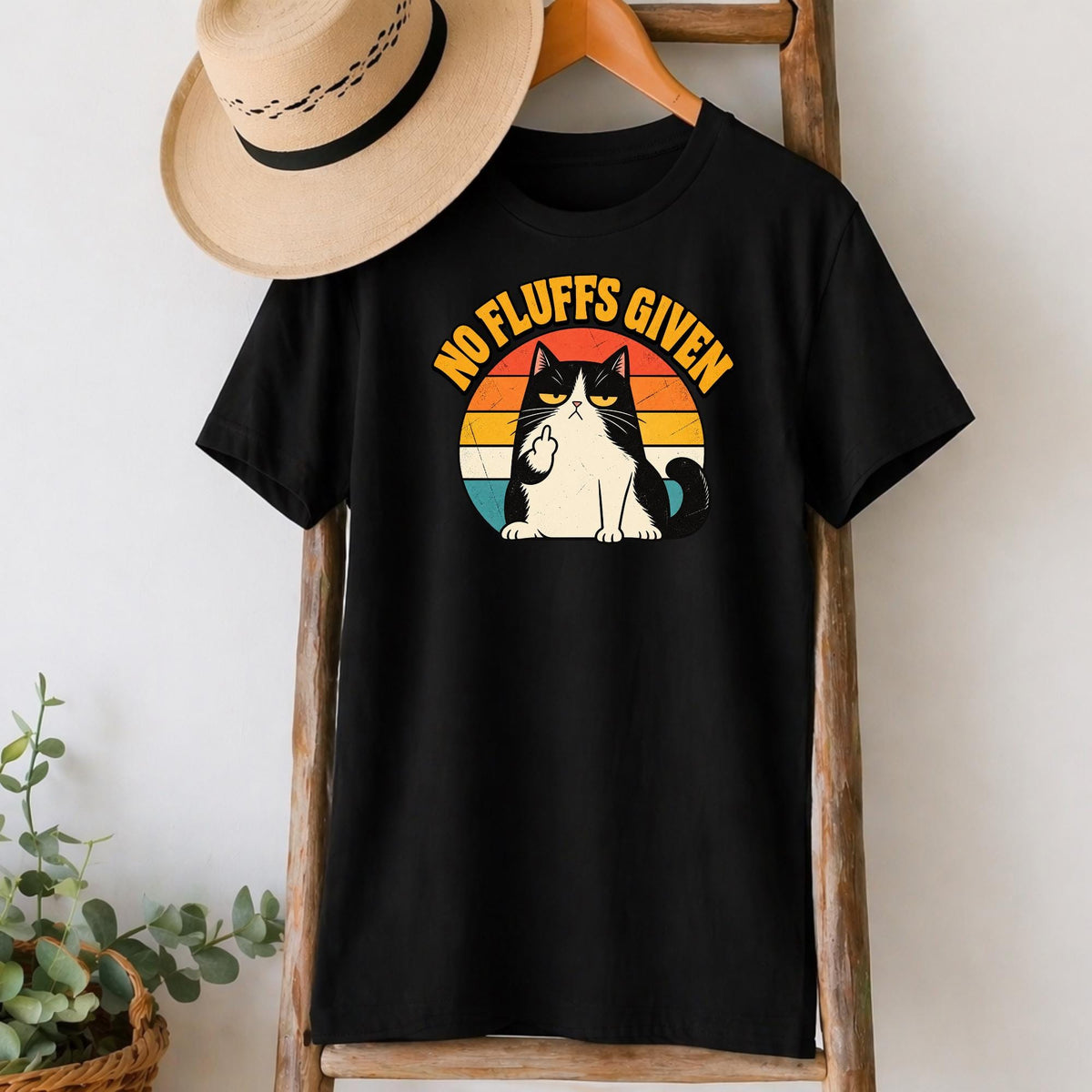 No Fluffs Given Cat T-Shirt
